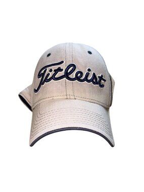 Titleist  Plaid Golf Baseball Cap-Adult One Size-Beige-GUC